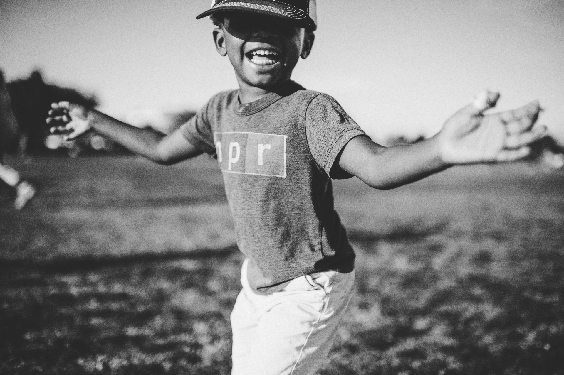 A kid playing sports passionately